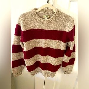 Vintage LL Bean womens wool knit pullover sweater - made in USA